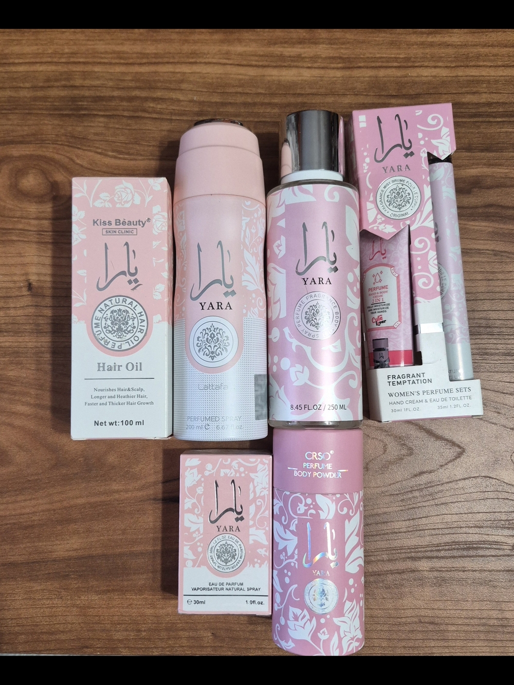 YARA Women's Fragrance & Body Care Set in Pink